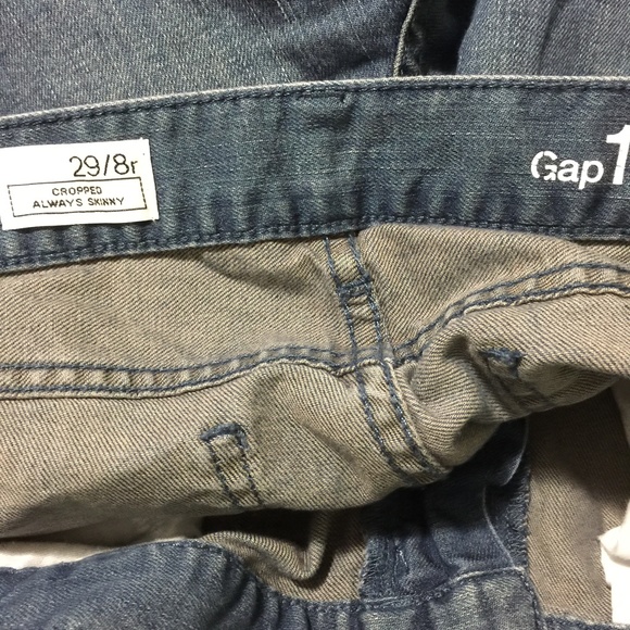 Gap 1969 Sz 29 8R Cropped Always Skinny Jeans - Picture 5 of 5
